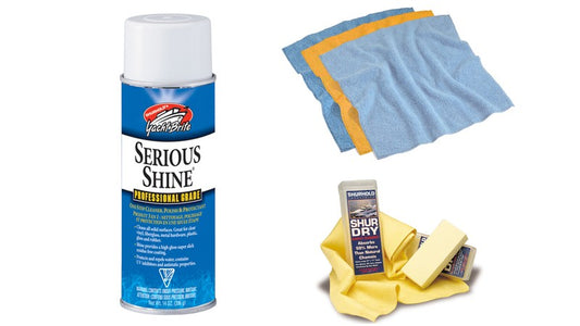 Shurhold Serious Shine, Microfiber Towels, and Chamois