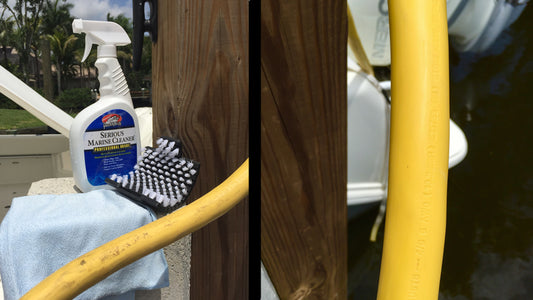 SMC and Rope Brush being used to clean a power cord