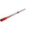 The Telescoping Handles by Shurhold Industries, Inc. are corrosion-resistant aluminum rods with red plastic handles and tips, a product label on the handle, and feature SHUR-LOK quick-release for easy use with various telescoping handles.