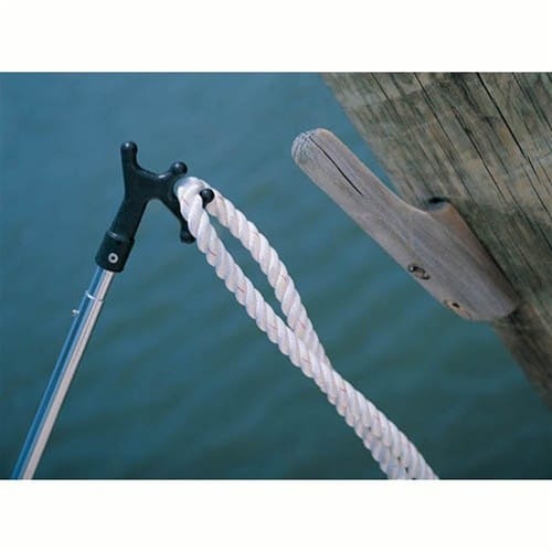 Shurhold Boat Hook hanging line on piling
