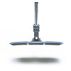 The Shurhold Industries, Inc. Swivel Pad Base is a gray rectangular pool vacuum head with a central pole attachment and brush, compatible with Shurhold attachments, shown on a white background.
