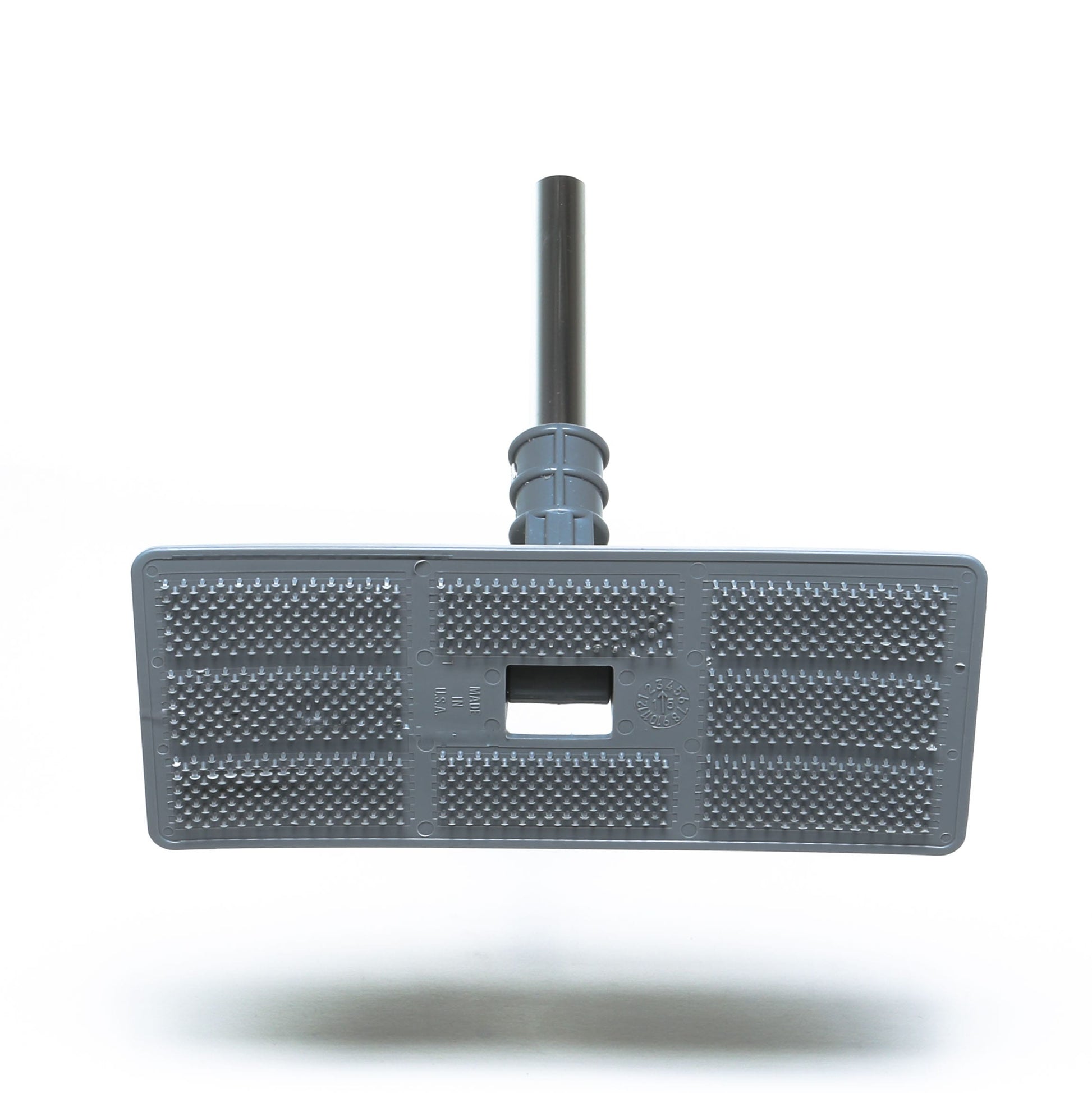 The Shurhold Industries, Inc. Swivel Pad Base is a gray rectangular mop head with a textured surface and central square hole, compatible with scrubber pads and attachments, shown against a white background.