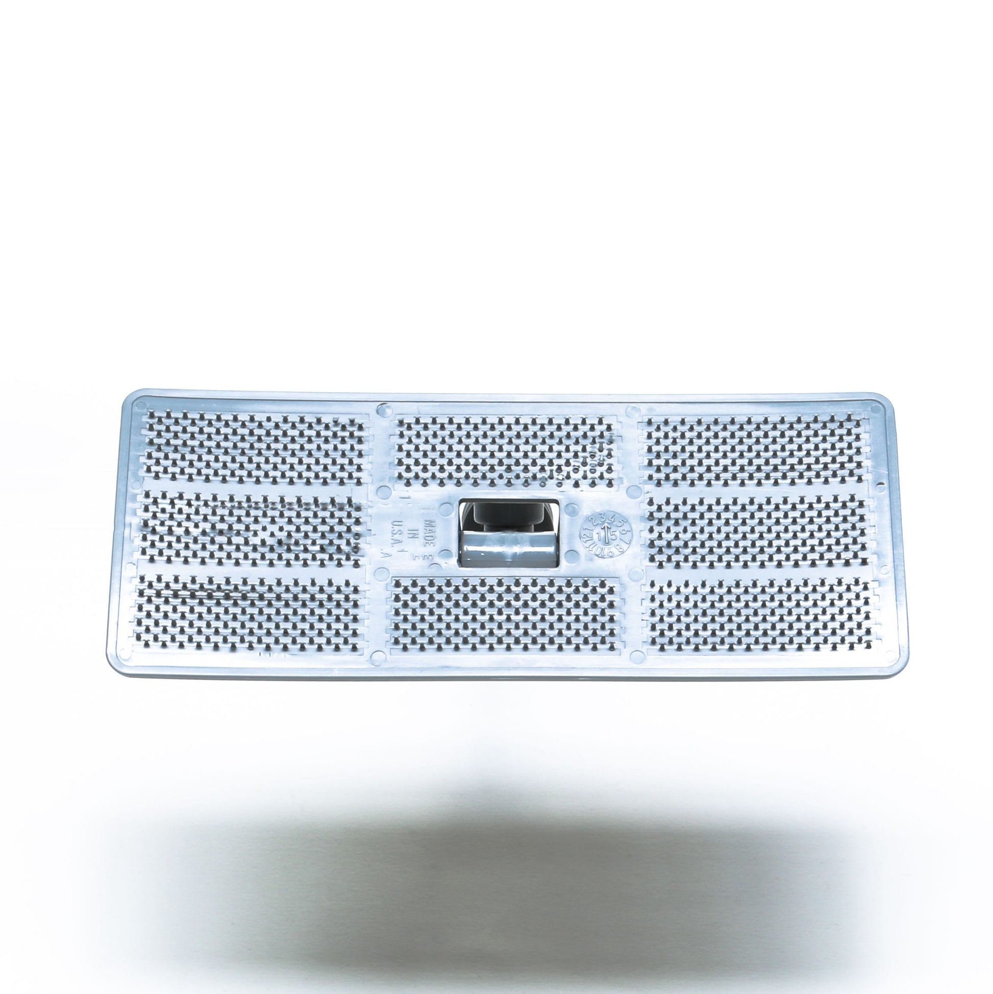 The Shurhold Industries, Inc. Swivel Pad Base is a rectangular metal grater with a central handle opening, compatible with Shurhold attachments and scrubber pads, shown on a white background with a shadow underneath.