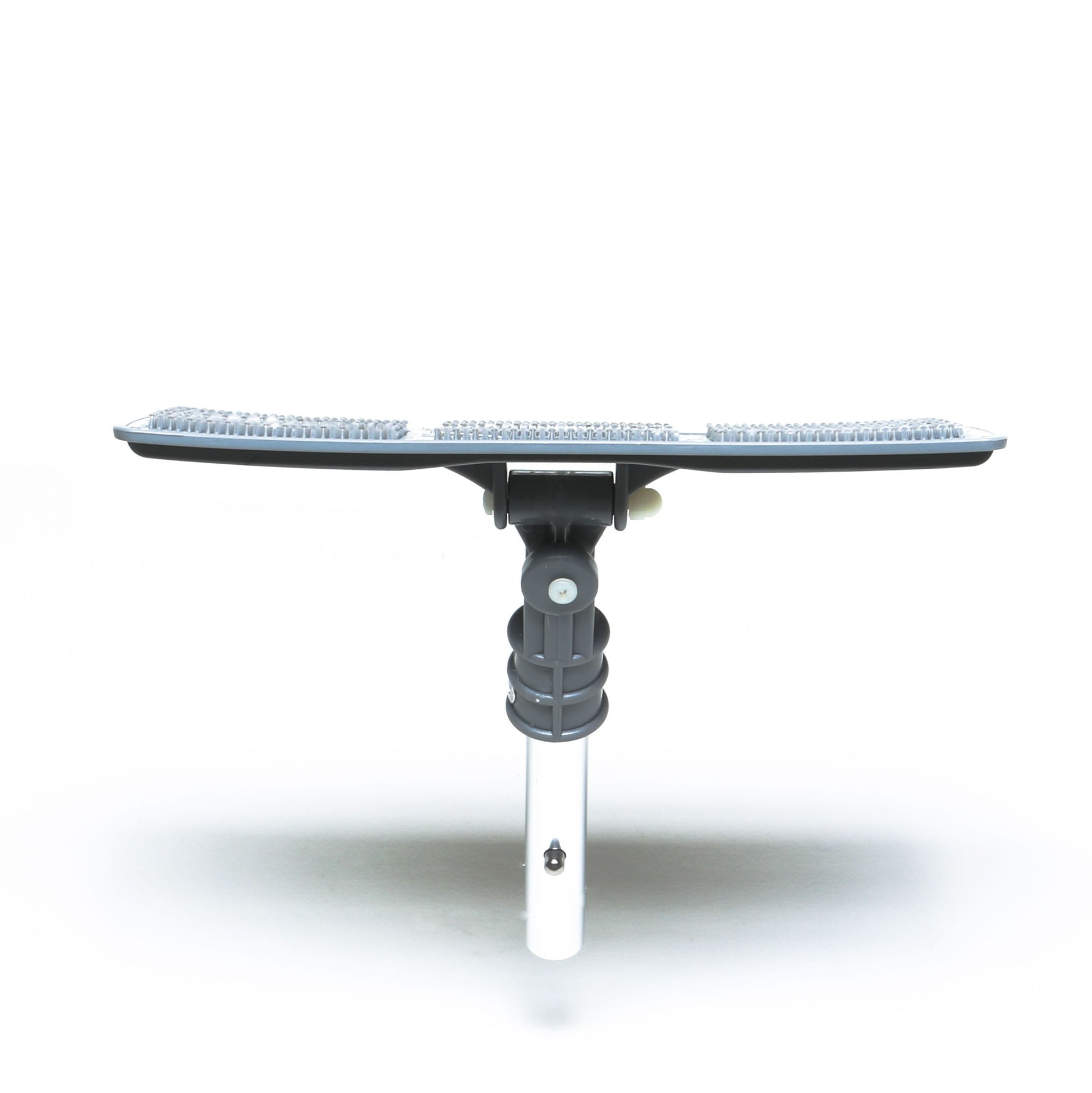 The Shurhold Industries, Inc. Swivel Pad Base, shown upright against a white background, features a gray and white rectangular segmented design and is compatible with scrubber pads and Shurhold attachments.