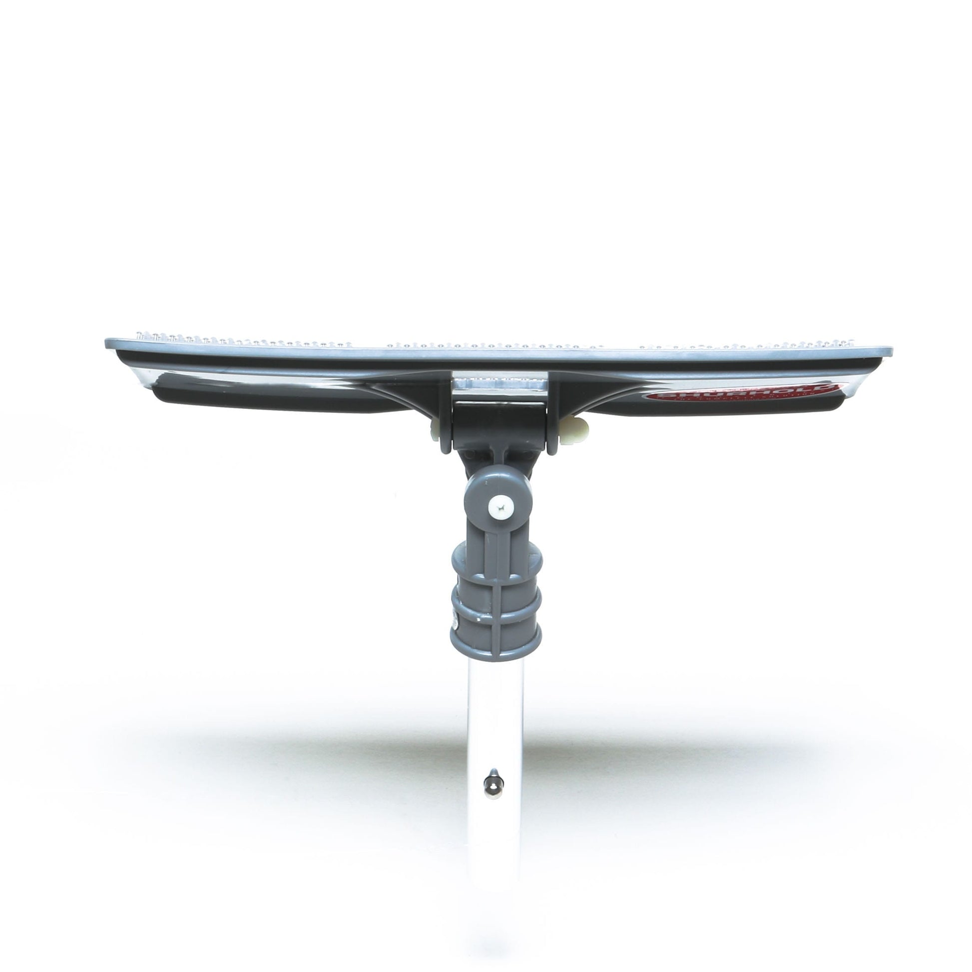 The Swivel Pad Base by Shurhold Industries, Inc. is shown mounted on a white handle and photographed against a white background.