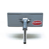 The Swivel Pad Base by Shurhold Industries, Inc. is a rectangular gray cleaning pad holder with a metal handle attachment, compatible with various Shurhold accessories and ideal for use with scrubber pads.