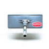 A rectangular gray Shurhold Industries, Inc. Swivel Pad Base with a metal tube attachment and red label, designed for use with scrubber pads and compatible with Shurhold attachments, photographed on a white background.