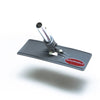 The Shurhold Industries, Inc. Swivel Pad Base is a gray rectangular cleaning tool with a metal handle attachment, shown on a white background. It’s compatible with various Shurhold attachments and scrubber pads for versatile cleaning.