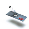 A gray rectangular Shurhold Industries, Inc. Swivel Pad Base with a metal handle attachment, compatible with Shurhold attachments and scrubber pads, shown on a white background.