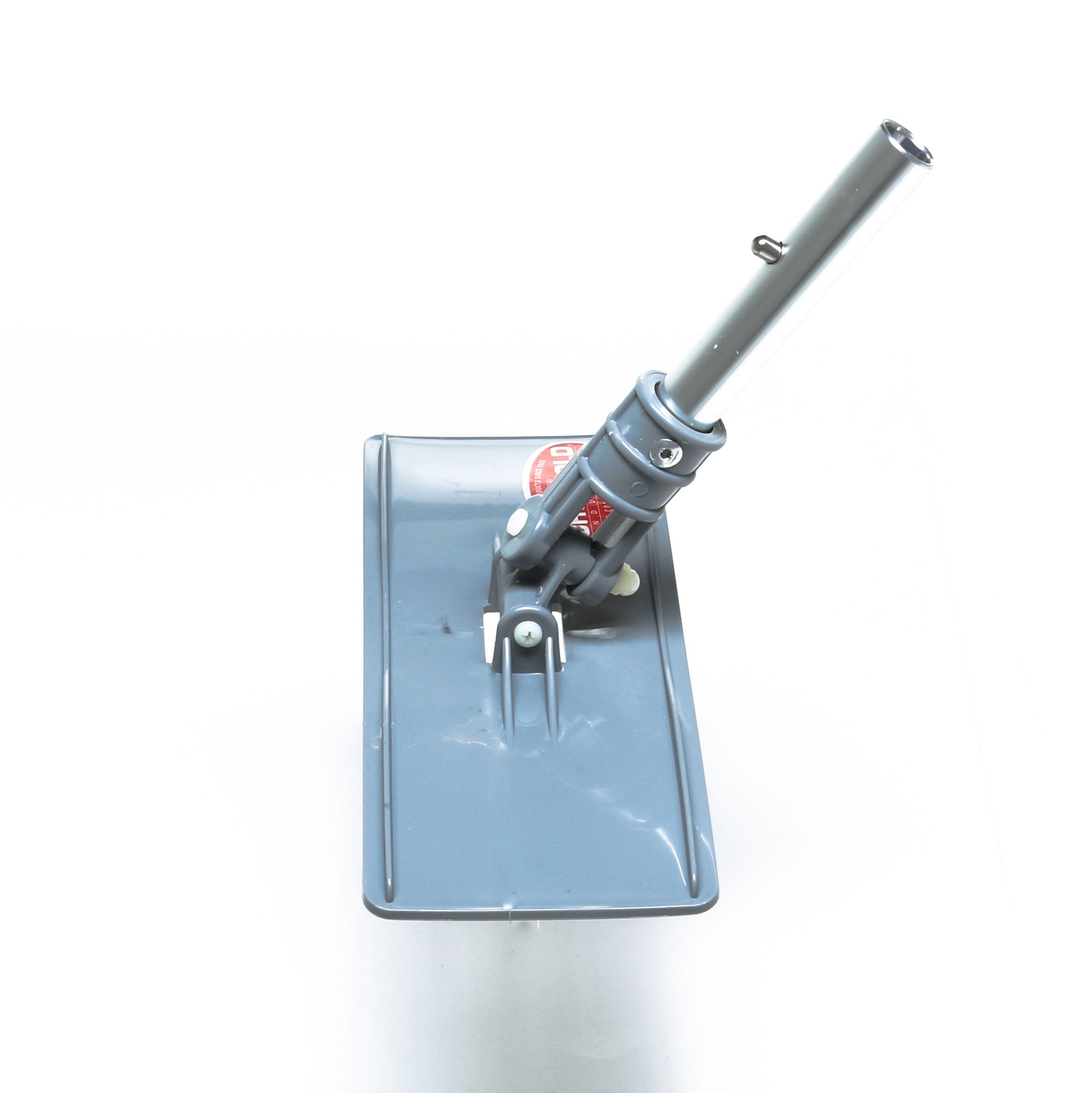 A Swivel Pad Base by Shurhold Industries, Inc., featuring a grey dustpan with an adjustable metal handle, shown against a white background.