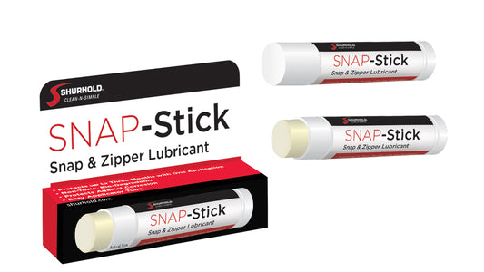 With Snap-Stick, Zippers and Snaps Work Smoother