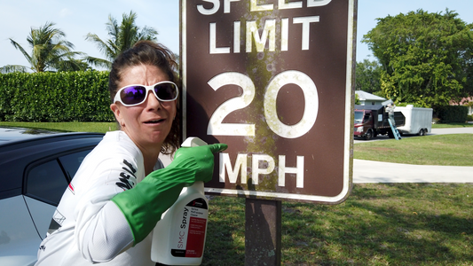 Shurhold can clean...Road Signs!?