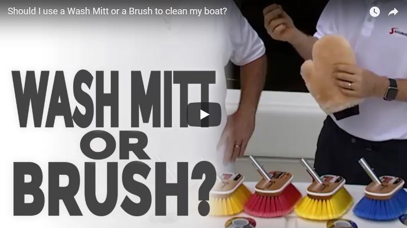 Should I use a Mitt or a Brush to clean my boat?