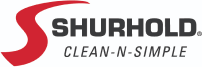 The Shurhold logo features a red curved S symbol followed by the brand name in bold black letters, with CLEAN-N-SIMPLE in smaller font beneath.