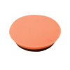 A round, flat, orange Buff Magic Light Oxidation Pad by Shurhold Industries, Inc., with a black base, seen at an angle on a white background—perfect for use with Buff Magic and the Shurhold Dual Action Polisher PRO.
