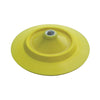 The Shurhold Industries, Inc. Premium Rotary Pad Holder is a yellow circular plastic suction cup with a threaded metal insert, perfect as a Quick Change Pad Holder for your Shurhold Pro Rotary Polisher.