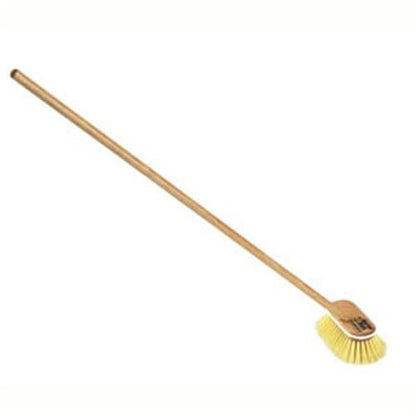 SKU #1960 Shurhold Yellow Soft Deck Brush on Wooden Handle