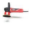 A Shurhold Industries, Inc. Dual Action Polisher in red and black with a circular sanding pad is featured against a white background, designed for achieving a high-gloss finish.