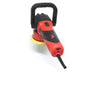 The Shurhold Industries, Inc. Dual Action Polisher, featuring red and black colors, a handle, and round sanding pad for high-gloss finishes, is displayed on a white background.