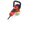 A red and black Shurhold Industries, Inc. Dual Action Polisher with a round sanding pad, designed for high-gloss finishes, photographed on a white background.
