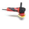 The Shurhold Industries, Inc. Dual Action Polisher, shown with a yellow sanding pad on a white background in red and black, is ideal for achieving a high-gloss finish.