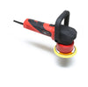 The Shurhold Industries, Inc. Dual Action Polisher in red and black features a yellow sanding pad for a high-gloss finish, shown isolated on a white background.