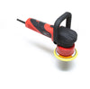 The Shurhold Industries, Inc. Dual Action Polisher, featuring a red and black design and circular sanding pad for high-gloss finishes, is displayed on a white background.