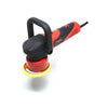 The Shurhold Industries, Inc. Dual Action Polisher, featuring a red and black design with a handle and yellow pad for a high-gloss finish, is displayed against a white background.