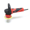 A Shurhold Industries, Inc. Dual Action Polisher in red and black, featuring a circular sanding pad for a high-gloss finish, is displayed on a white surface.