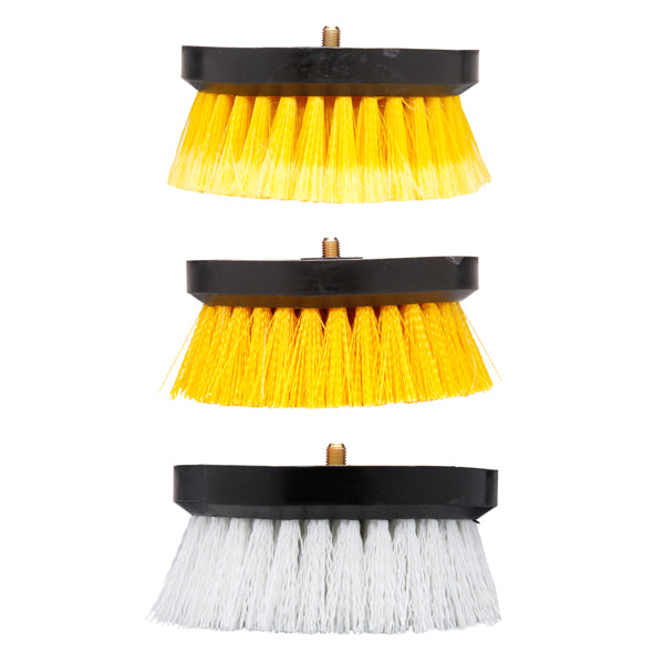 Upholstery Brush for DA Polishers - Buffers, 5 Hook and Loop with 1.5  Bristles