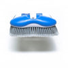 The Hammerhead Brush by Shurhold Industries, Inc. is a blue and white handheld scrub brush with stiff gray bristles and an ergonomic shape, shown against a white background.