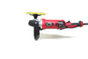 A Refurbished Pro Rotary Polisher by Shurhold Industries, Inc., featuring a red and black design with a yellow pad and side handle, is displayed against a white background—ideal for correcting surface imperfections.