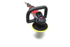 A refurbished Shurhold Industries, Inc. Pro Rotary Polisher with a yellow-edged pad is displayed on a white background—ideal for removing surface imperfections.