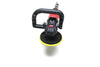 A refurbished Shurhold Industries, Inc. Pro Rotary Polisher with a yellow-edged pad is displayed on a white background, emphasizing this professional-grade tools ability to effectively address surface imperfections.