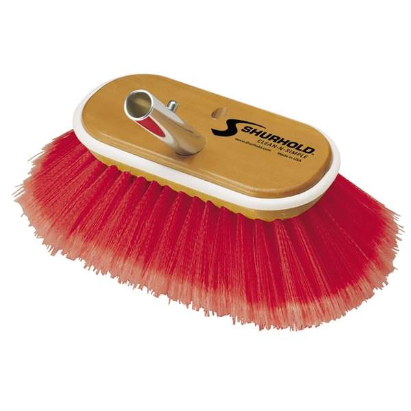 SKU #965 Shurhold 6 inch Red Combo Deck Brush